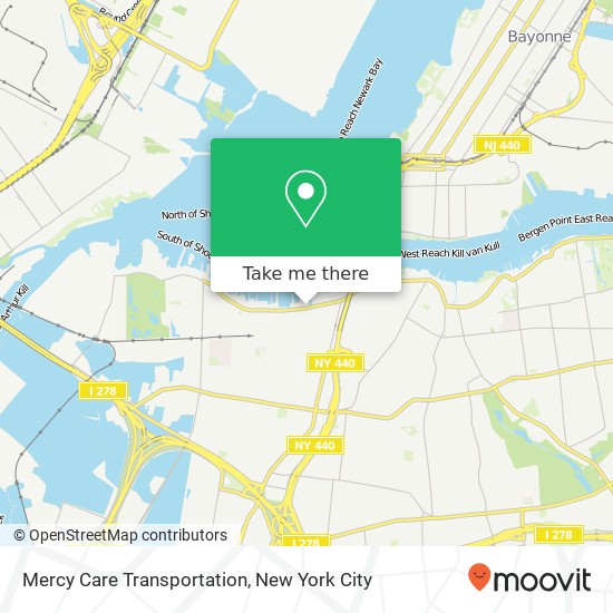 Mercy Care Transportation map