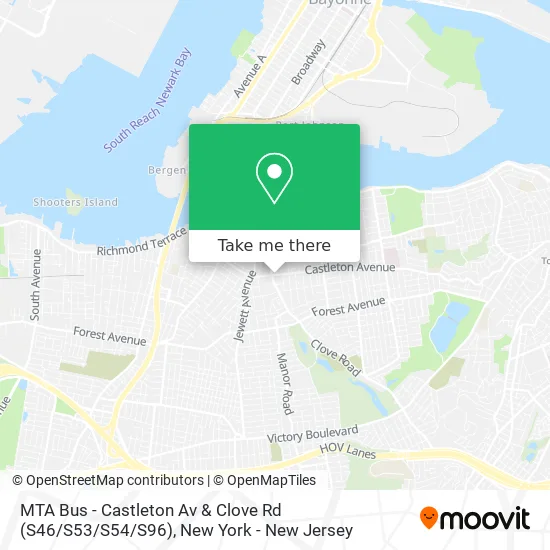 MTA Bus - Castleton Av & Clove Rd (S46 / S53 / S54 / S96) map