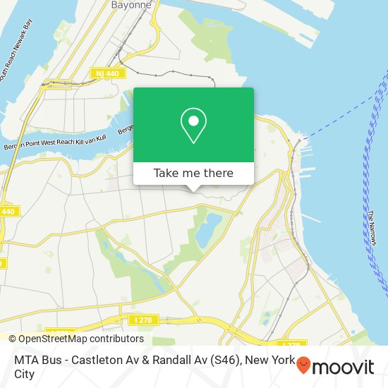 Mapa de MTA Bus - Castleton Av & Randall Av (S46)