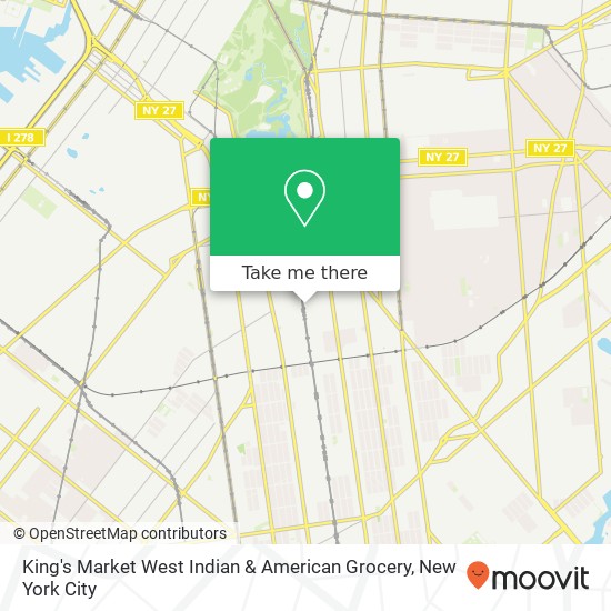 Mapa de King's Market West Indian & American Grocery