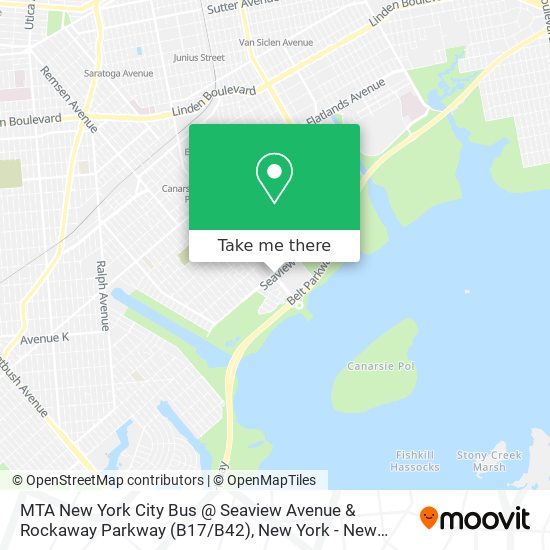 Mapa de MTA New York City Bus @ Seaview Avenue & Rockaway Parkway (B17 / B42)