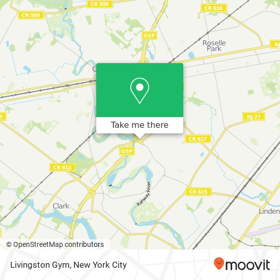 Livingston Gym map