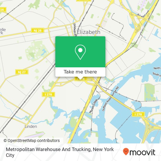 Metropolitan Warehouse And Trucking map