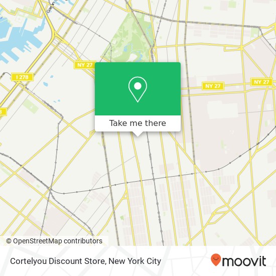 Mapa de Cortelyou Discount Store