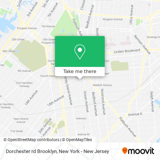 Mapa de Dorchester rd Brooklyn