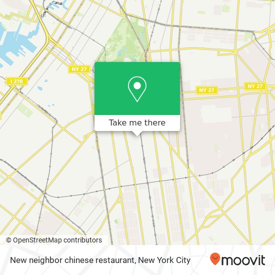 Mapa de New neighbor chinese restaurant