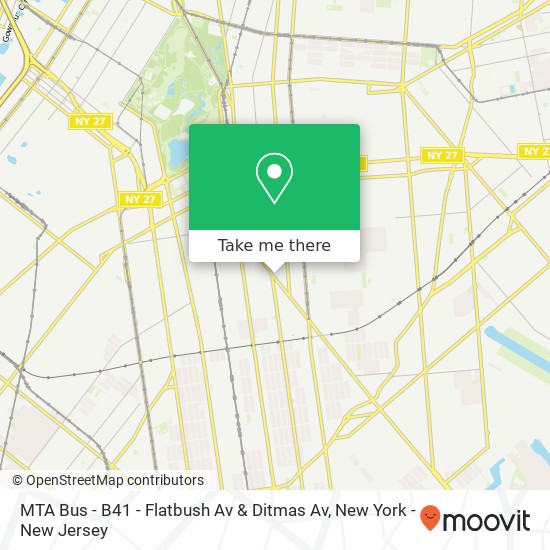 MTA Bus - B41 - Flatbush Av & Ditmas Av map