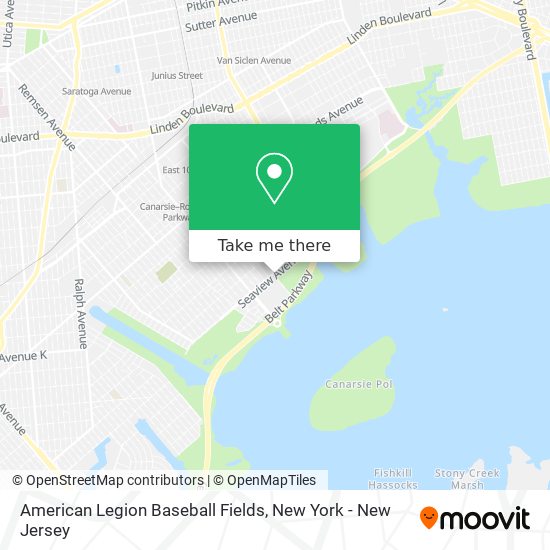 American Legion Baseball Fields map