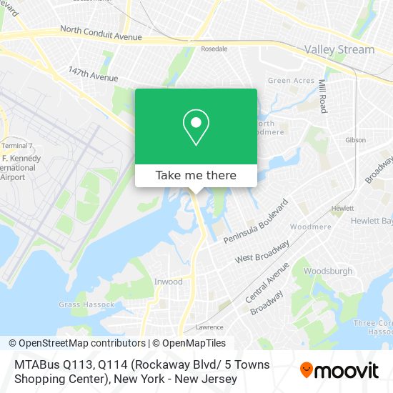 MTABus Q113, Q114 (Rockaway Blvd/ 5 Towns Shopping Center) map