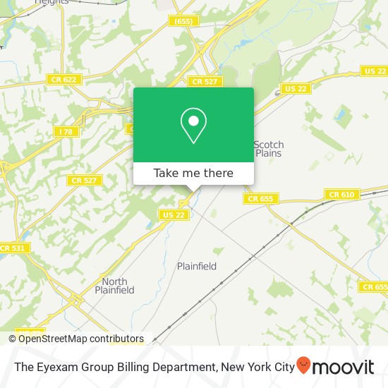 Mapa de The Eyexam Group Billing Department