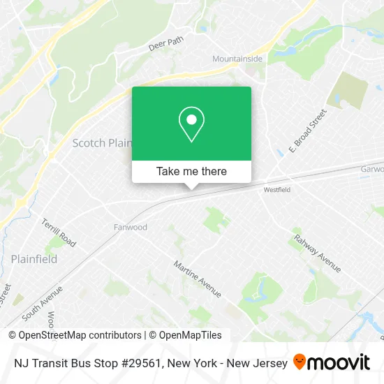 NJ Transit Bus Stop #29561 map