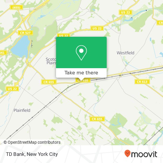 TD Bank map