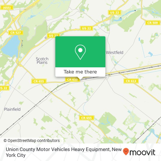Union County Motor Vehicles Heavy Equipment map