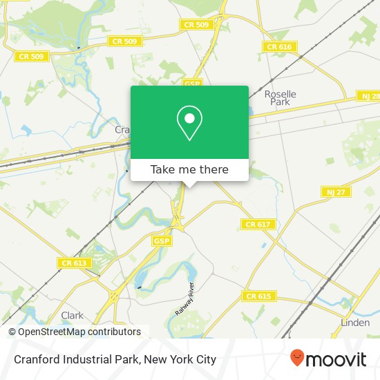 Cranford Industrial Park map