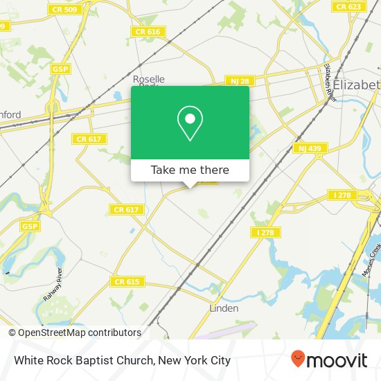 White Rock Baptist Church map