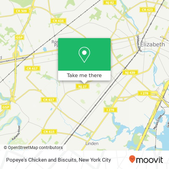 Popeye's Chicken and Biscuits map