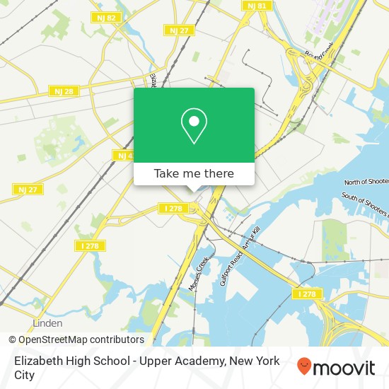 Mapa de Elizabeth High School - Upper Academy