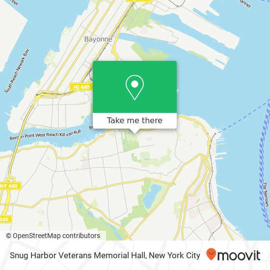 Snug Harbor Veterans Memorial Hall map