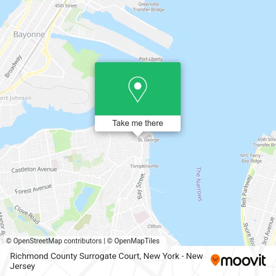 Richmond County Surrogate Court map