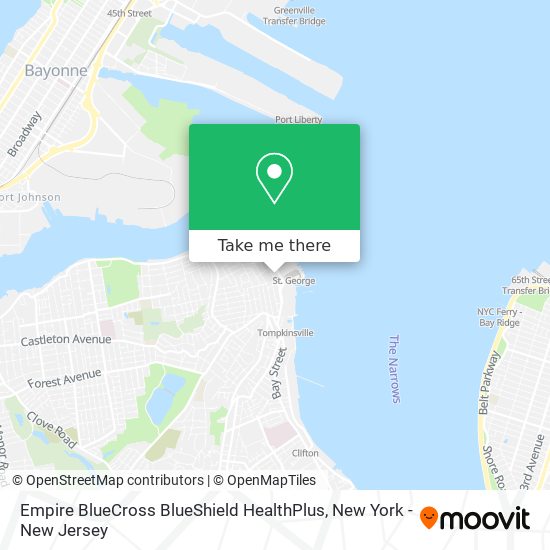Empire BlueCross BlueShield HealthPlus map