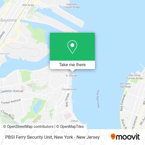 PBSI Ferry Security Unit map