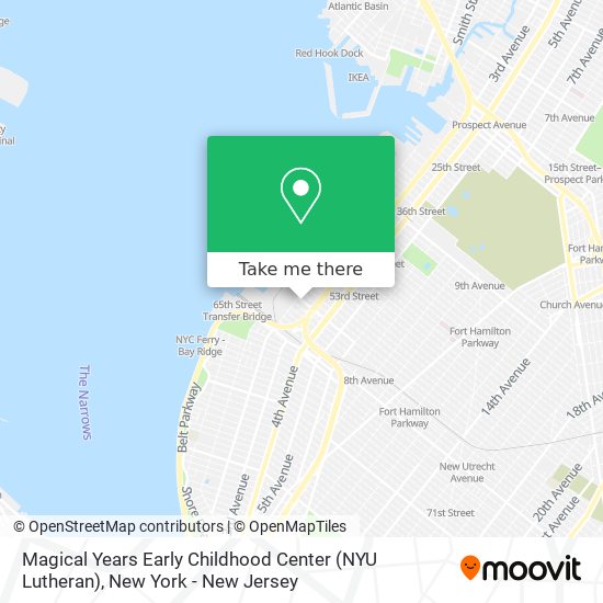 Mapa de Magical Years Early Childhood Center (NYU Lutheran)