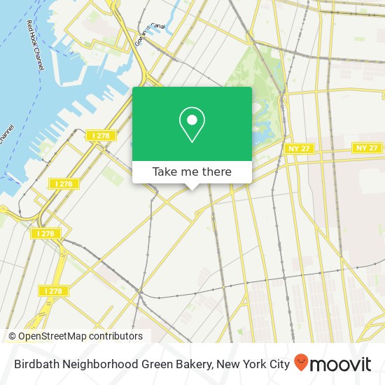 Birdbath Neighborhood Green Bakery map