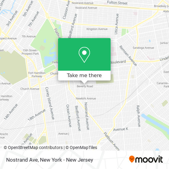 Mapa de Nostrand Ave