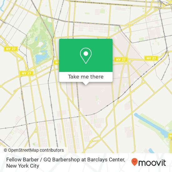 Mapa de Fellow Barber / GQ Barbershop at Barclays Center