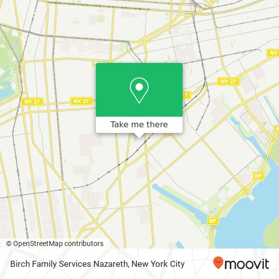 Birch Family Services Nazareth map