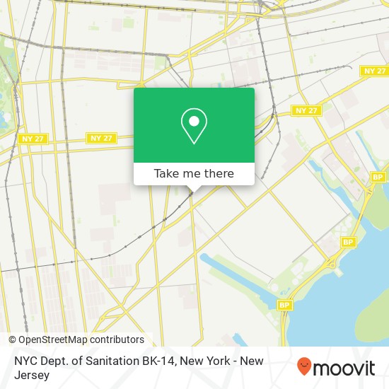 NYC Dept. of Sanitation BK-14 map