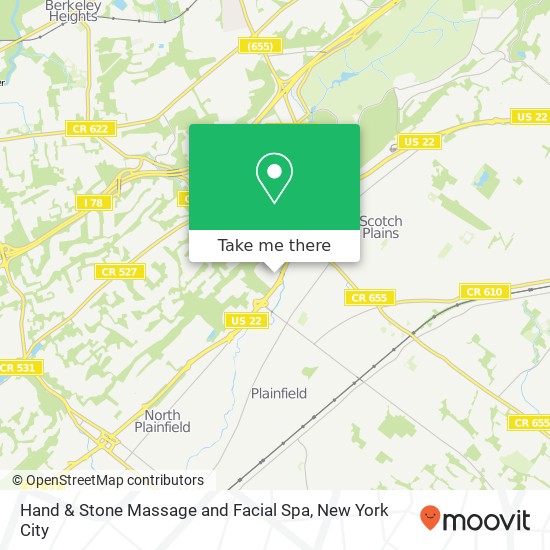 Mapa de Hand & Stone Massage and Facial Spa