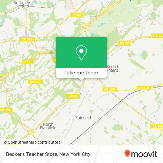 Mapa de Becker's Teacher Store