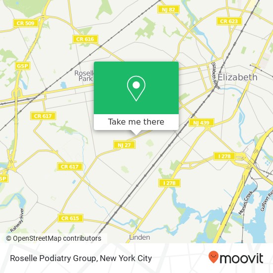 Roselle Podiatry Group map