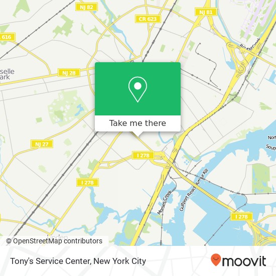 Tony's Service  Center map