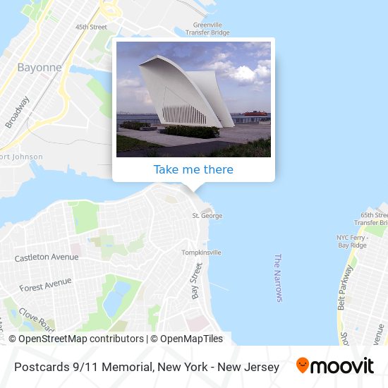 Postcards 9/11 Memorial map