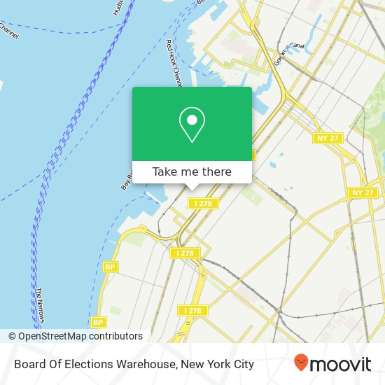 Board Of Elections Warehouse map