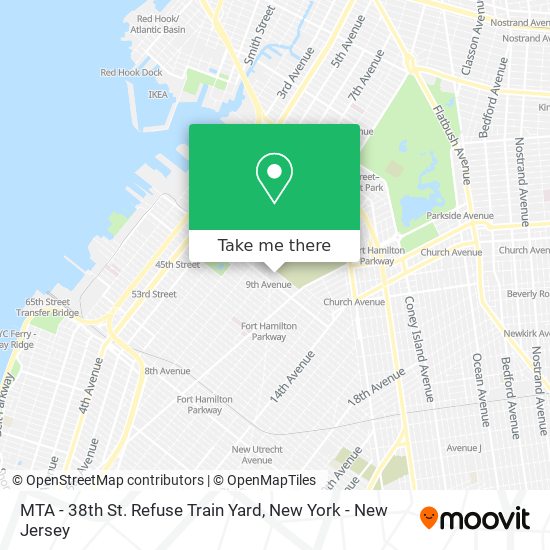 MTA - 38th St. Refuse Train Yard map