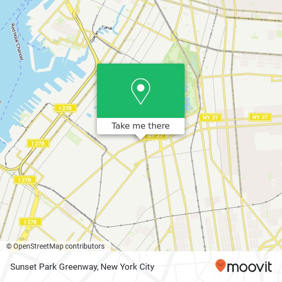 Sunset Park Greenway map