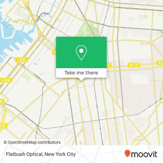 Mapa de Flatbush Optical