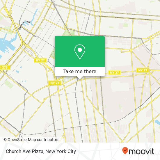 Mapa de Church Ave Pizza