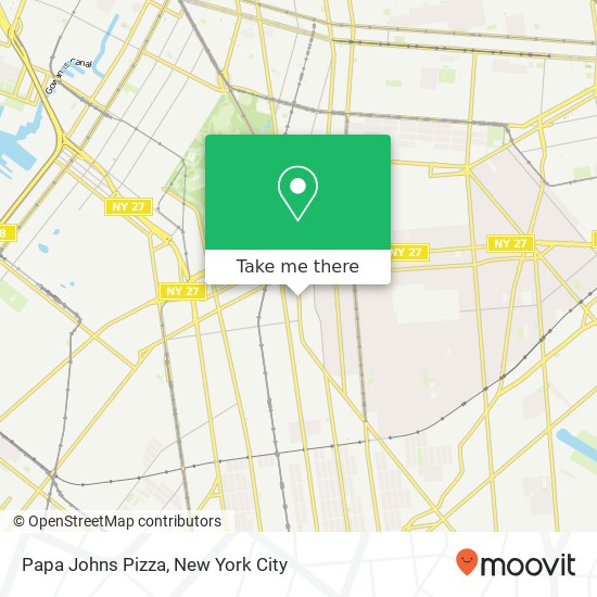 Papa Johns Pizza map