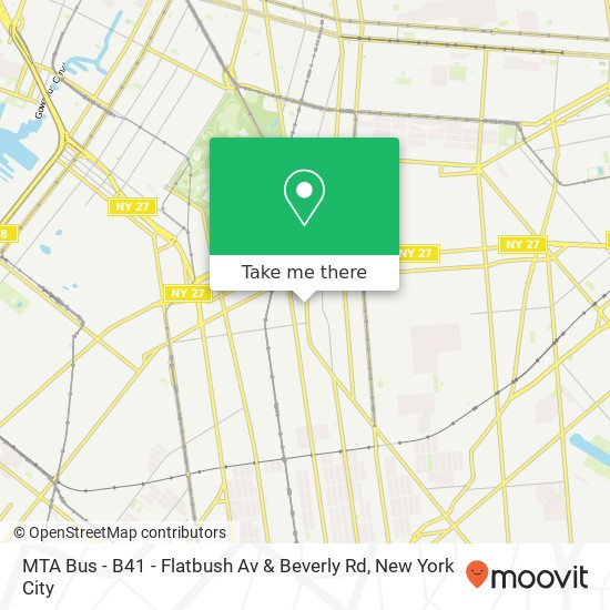 MTA Bus - B41 - Flatbush Av & Beverly Rd map