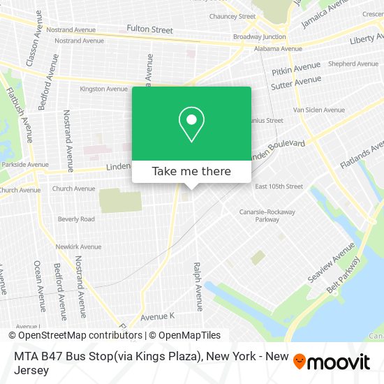 MTA B47 Bus Stop(via Kings Plaza) map