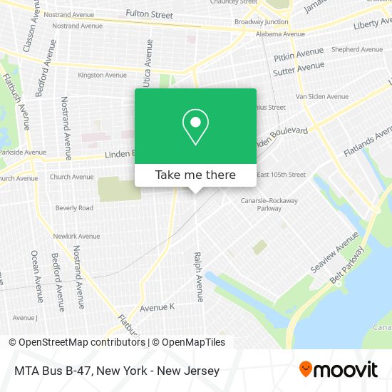 MTA Bus B-47 map