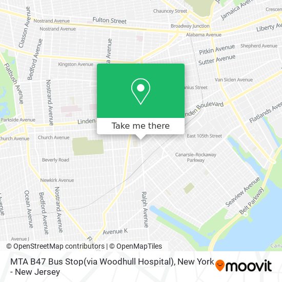 Mapa de MTA B47 Bus Stop(via Woodhull Hospital)