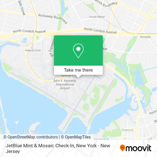 JetBlue Mint & Mosaic Check-In map
