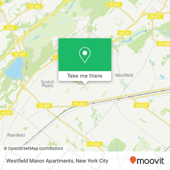 Mapa de Westfield Manor Apartments