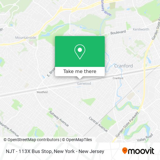 Mapa de NJT - 113X Bus Stop