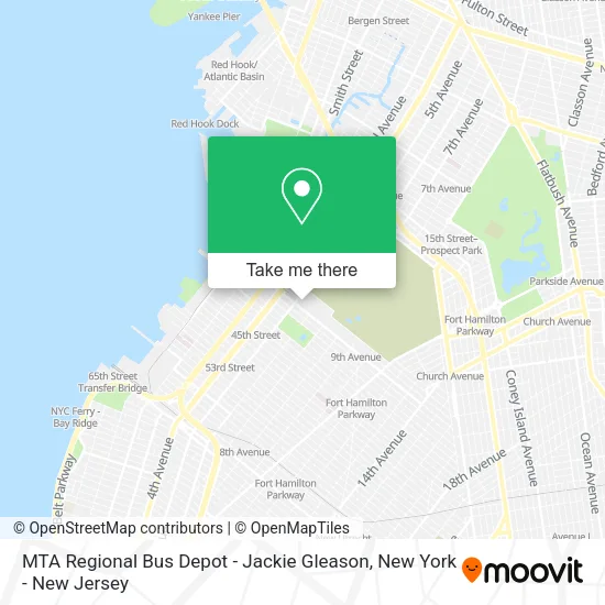 MTA Regional Bus Depot - Jackie Gleason map